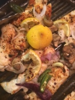 Grilled Chicken with onions, mushooms, fresh squeeze lemon
